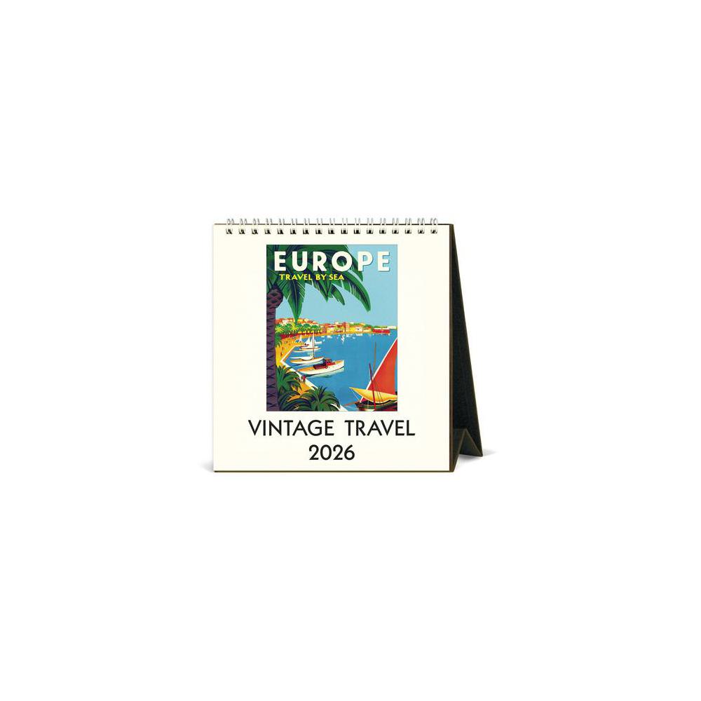 Cavallini, Calendars, Art & School, 2026, Desk style, Vintage Travel, 933075